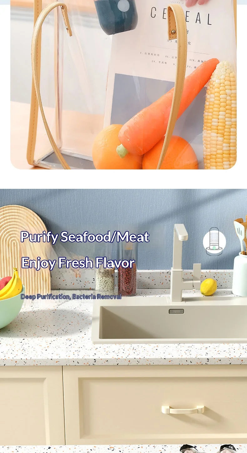 HOMEFISH Multifunctional 3000mAh Fruit And Vegetable Cleaning Machine - Portable Device for Cleaning Fruits And Veggies