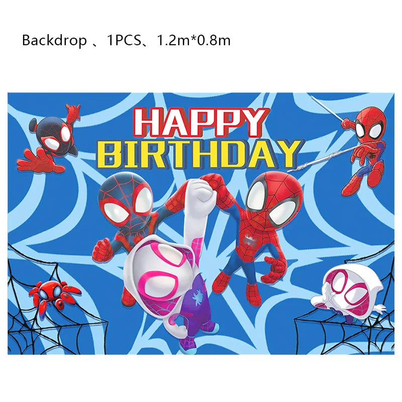 Spidey and His Amazing Friends Birthday Party Decoration New Latex Balloons For Kids Event Supplies Foil Latex Balloon Backdrop