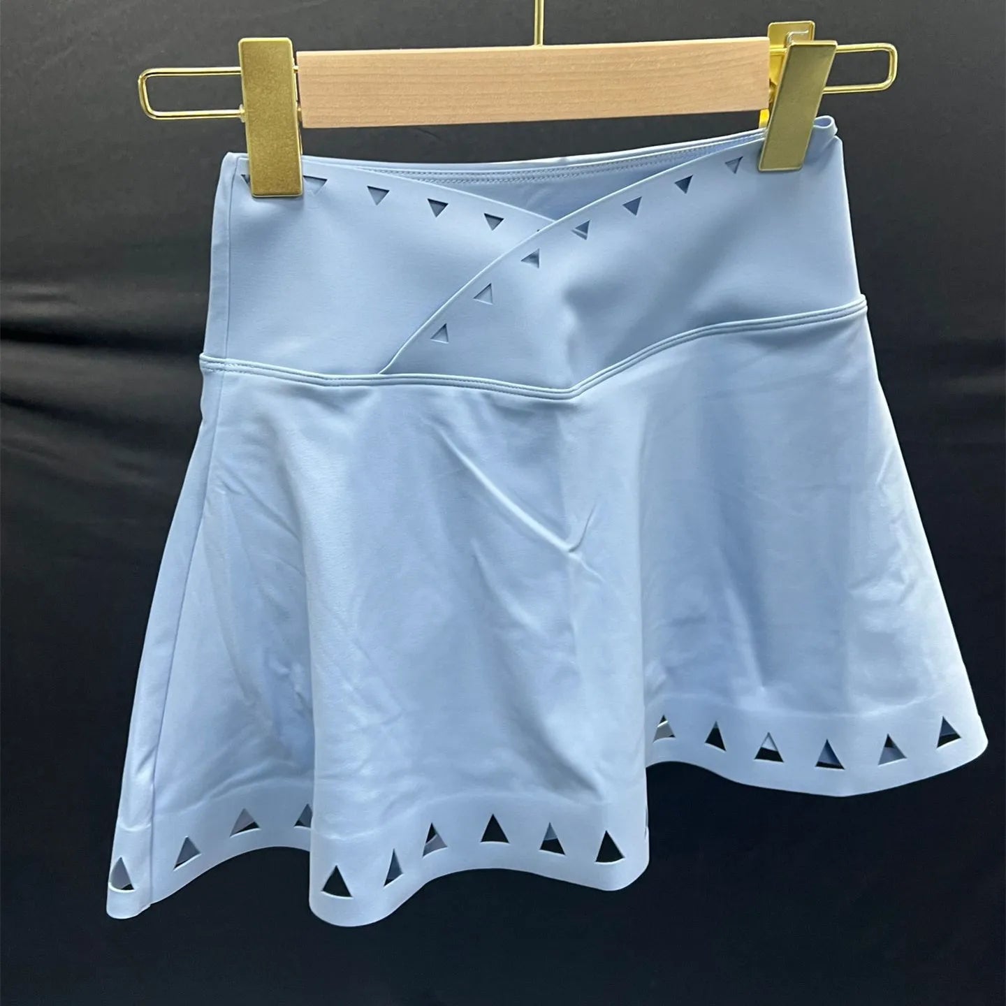 Wavy 2Pcs Pocket Workout Yoga Sets Women Gym Sports Bra V Waist Fitness Shorts Gym Skorts Tennis Skirt Active Wear Suits XP163