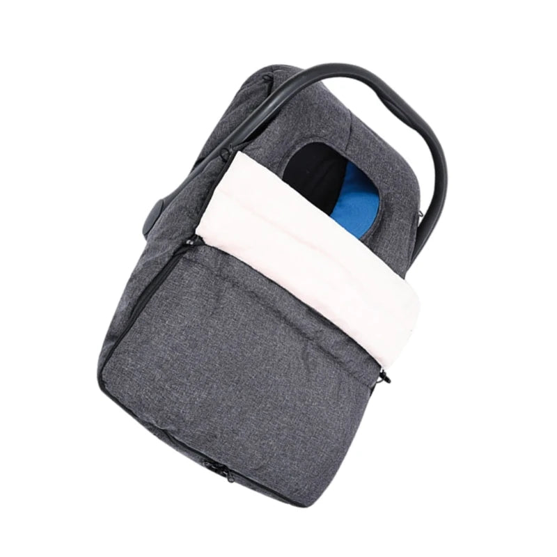 Plush Fleece Baby Car Seats Cover For Winter Warmth Infant Canopy Sleeve Case