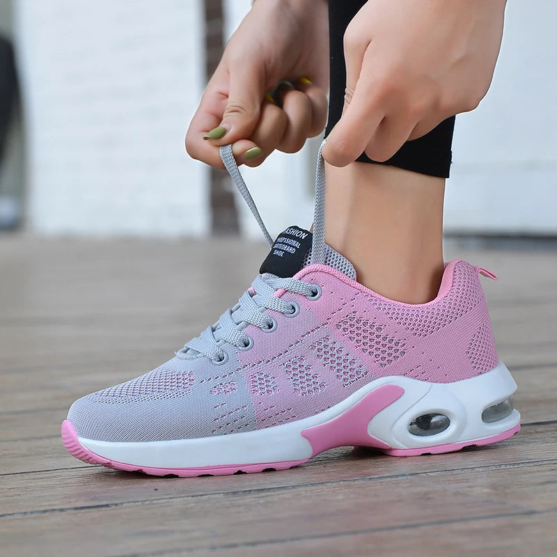 Women Running Shoes Breathable Casual Shoes Outdoor Light Weight White  Sports Shoes Casual Walking Sneakers for Wamen