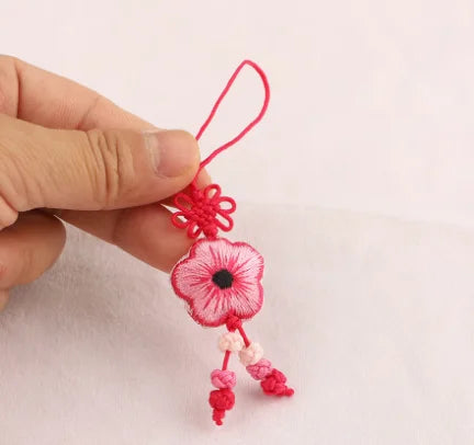 10 Pcs Y2K Bag Charms - Cute Embroidered Butterfly, Fish & Flower Pendants for Keychain, Phone Case Lanyard, Purse Accessory