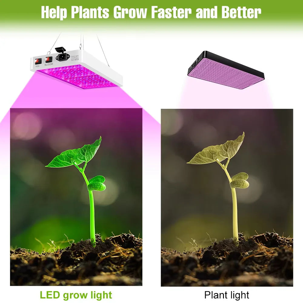 600W LED Grow Lights Full Spectrum Plant Cultivation Lamp 220V Indoor Greenhouse Tent Hydroponics Succulent Vegs Fill Lighting