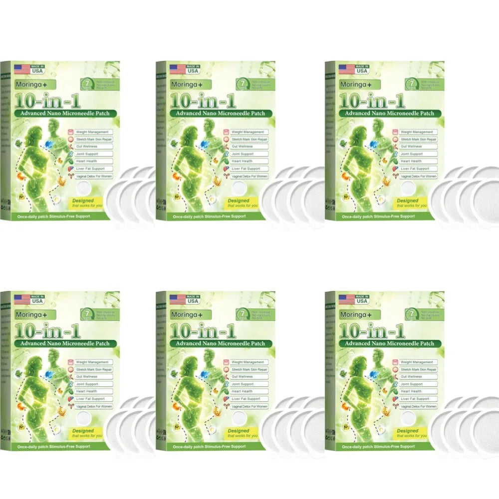 1-10X Advanced Moringa Berberine X Nad Patches - Comprehensive 10-In-1 Wellness Support Promote Internal Balance for Women Men