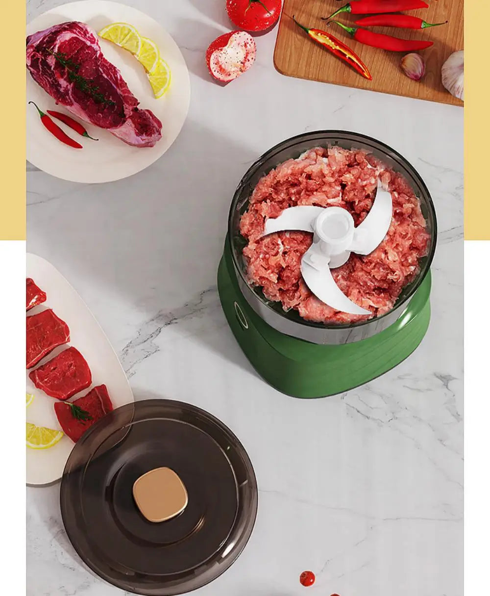 160ml Wireless Electric Mini Food Chopper USB Charging Garlic Press Meat Grinder Vegetable Shredder Kitchen Gadget
