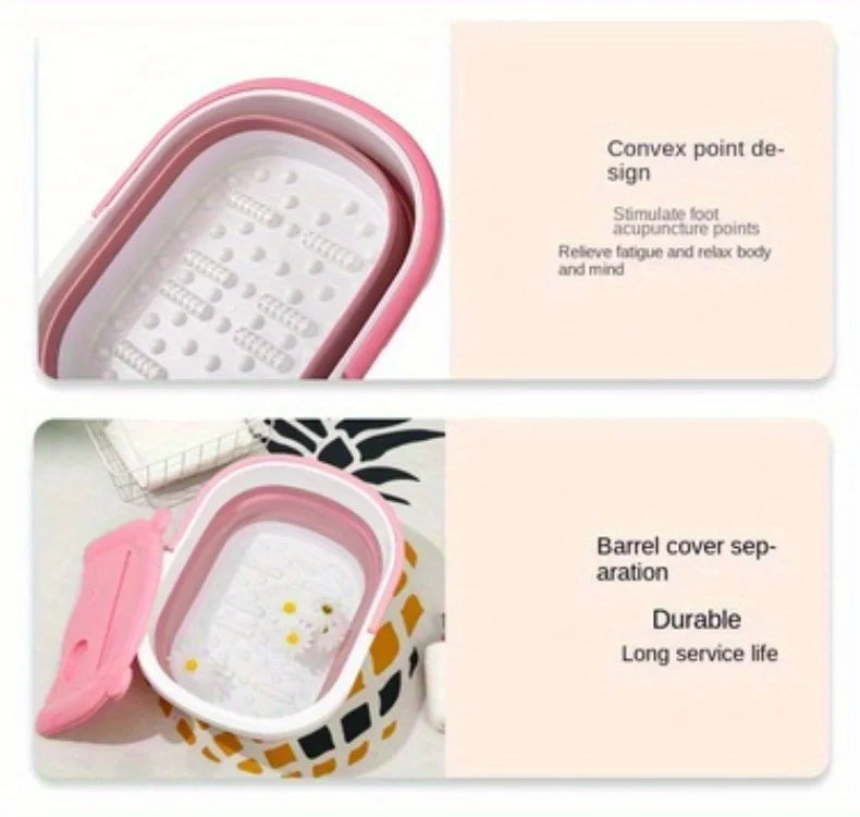 Large Collapsible Foot Spa Bath Massager Foldable Foot Soaking Tub for Home Bathroom Foot Care Bath Supply