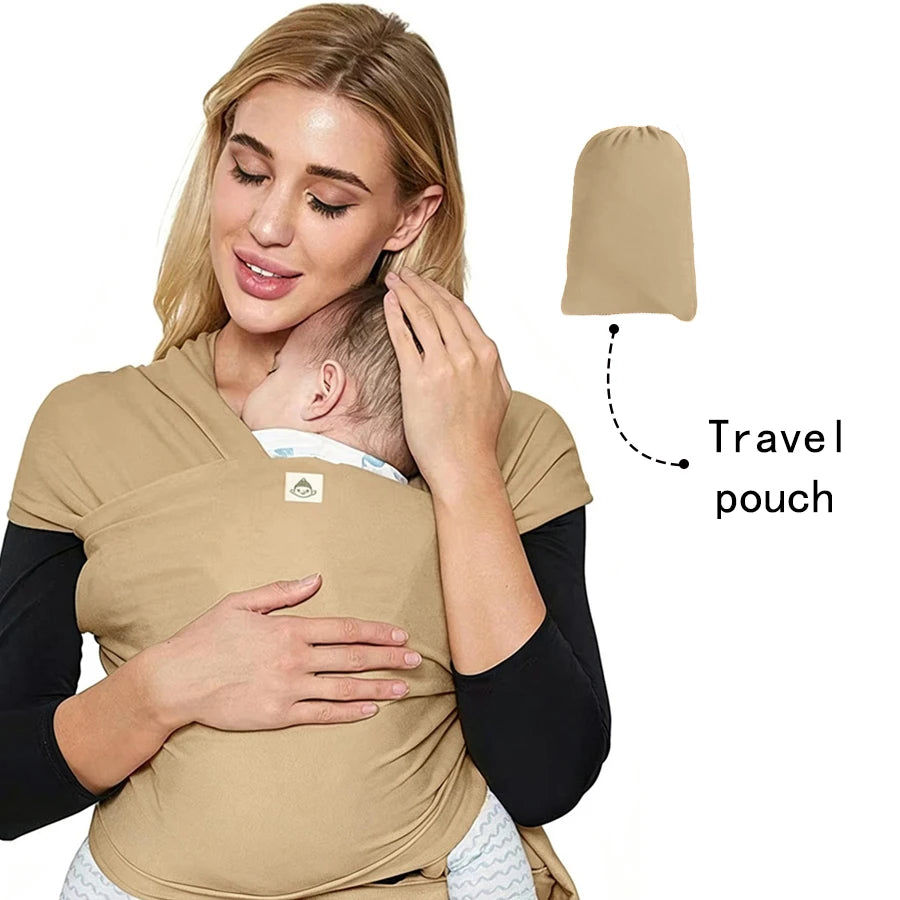 Baby carrier front-carrying multi-functional sleeping, breastfeeding, outing device to free hands knitted fabric