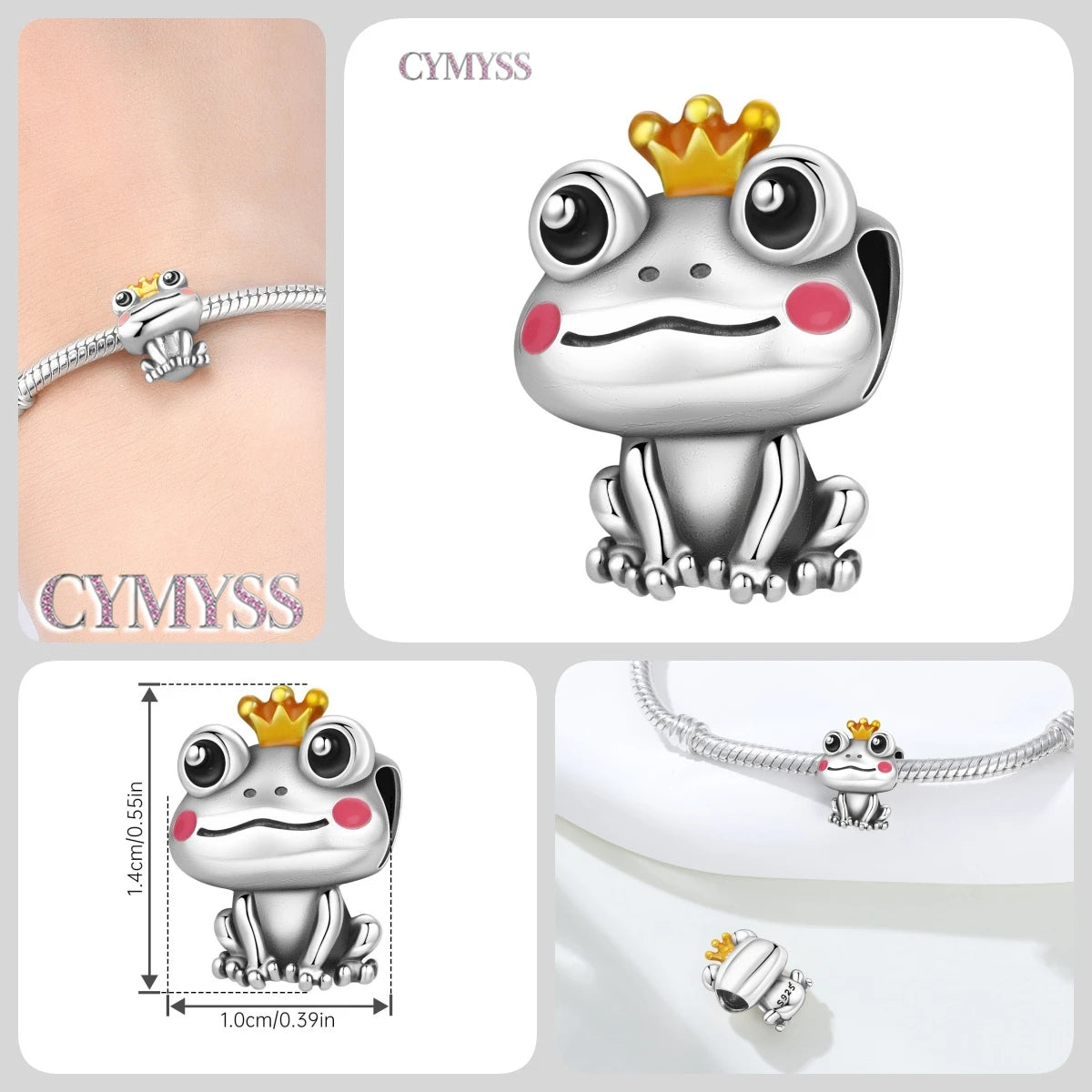 925 Sterling Silver Cute Pet Animal Lion King Pendant DIY Jewelry Beads for Women Bangle Bracelet Necklace Birthday Party Gifts