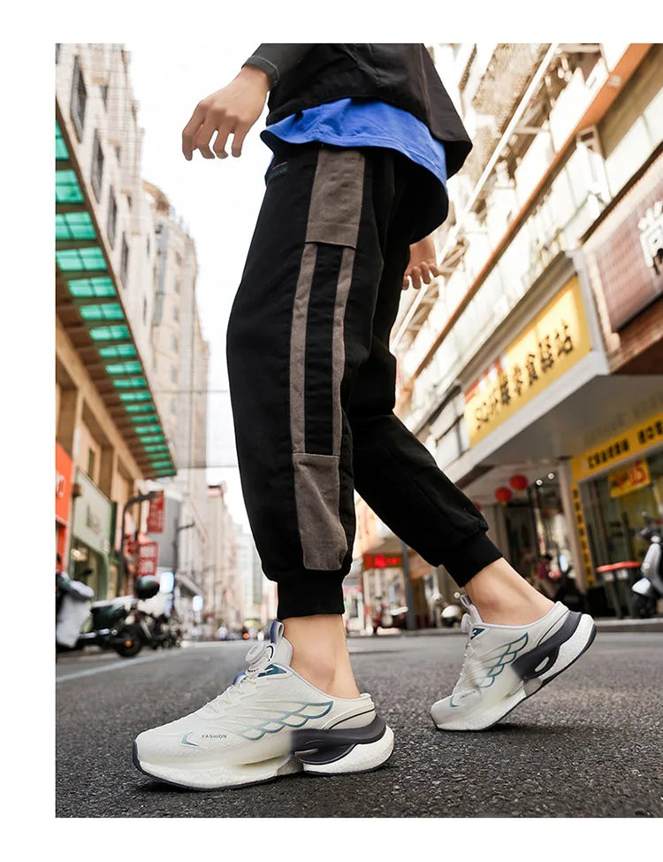 Mesh Half Shoes For Men Mules Closed-toe Casual Shoes Summer Backless Slippers Loafers Man Slides Mens Semi-Drag Sport Shoes