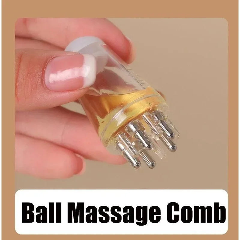 1 Pcs Five Needle Scalp Applicator Portable Mini Head Essential Oil Ball Massage Comb Hair Growth Liquid Application Guide Tool