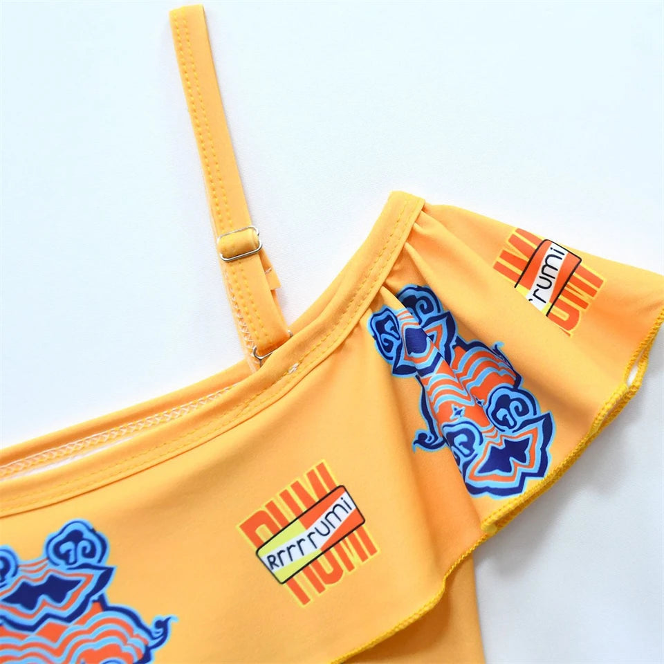 Summer 2026 Kpop Kids Swimsuit Festival Children Cosplay Demon Hunter Rumi Girls Outfits Holiday Beach Party Children's Swimwear