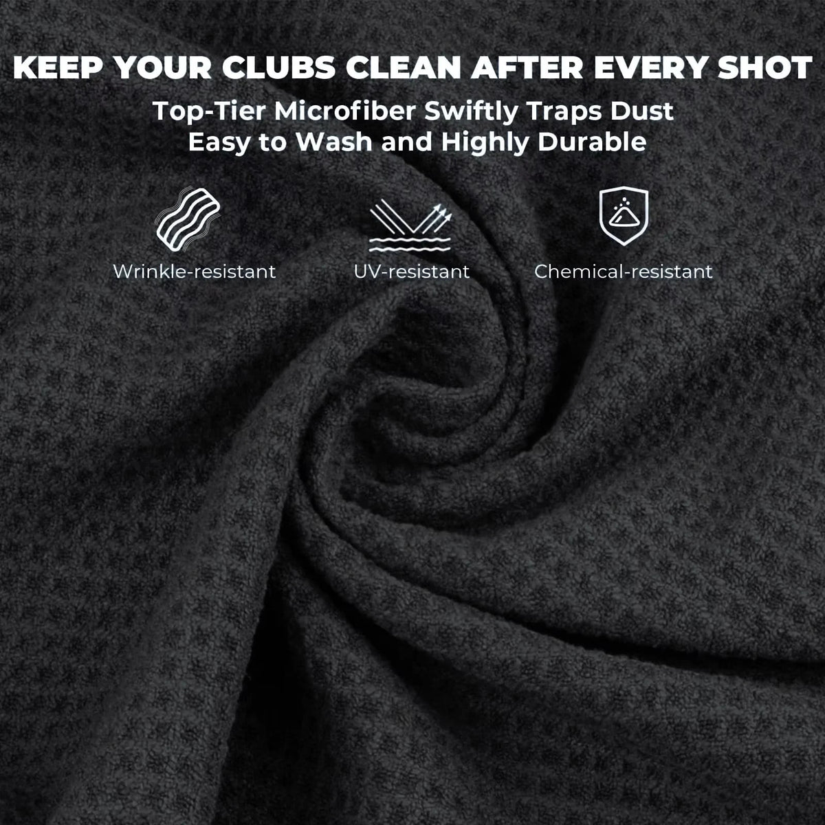 Golf Towel Microfiber Fabric For Golf Lovers Soft Absorbent Golf Club Cleaner Rag Clip Golf Accessories Golf Club Cleaning Towel