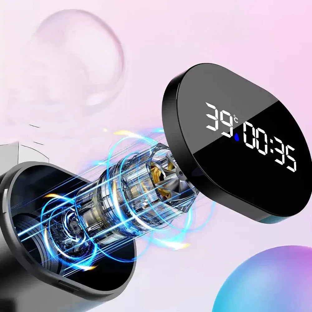 Shower Water Thermometer with LED Digital Display for Baby Bathing Water-Powered Temperature Monitor for Tub and Faucet Use