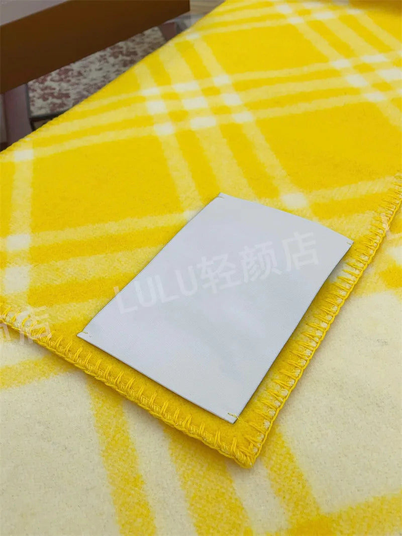 Scarf Shawl Double-Faced Plaid Wool Scarf Neck Warmer Soft Comfortable Fashion Long Scarf for Men and Women