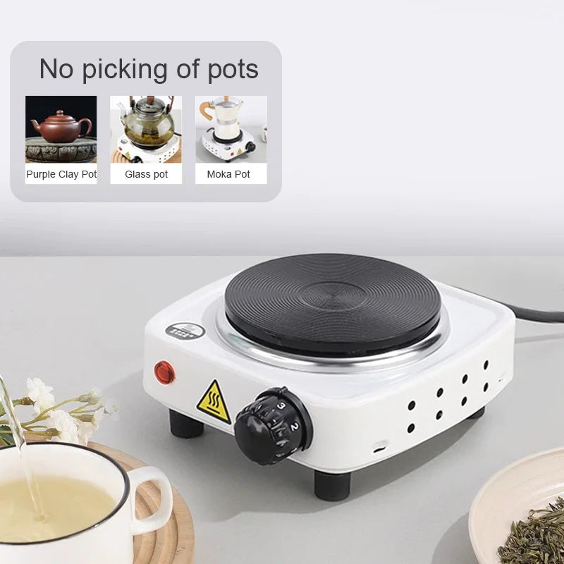 DMWD 110V Electric Hot Plate Mini stove Coffee Heater Milk Tea Mocha Heating Stove Cooking Pot Oven Small Furnace Cook US plug