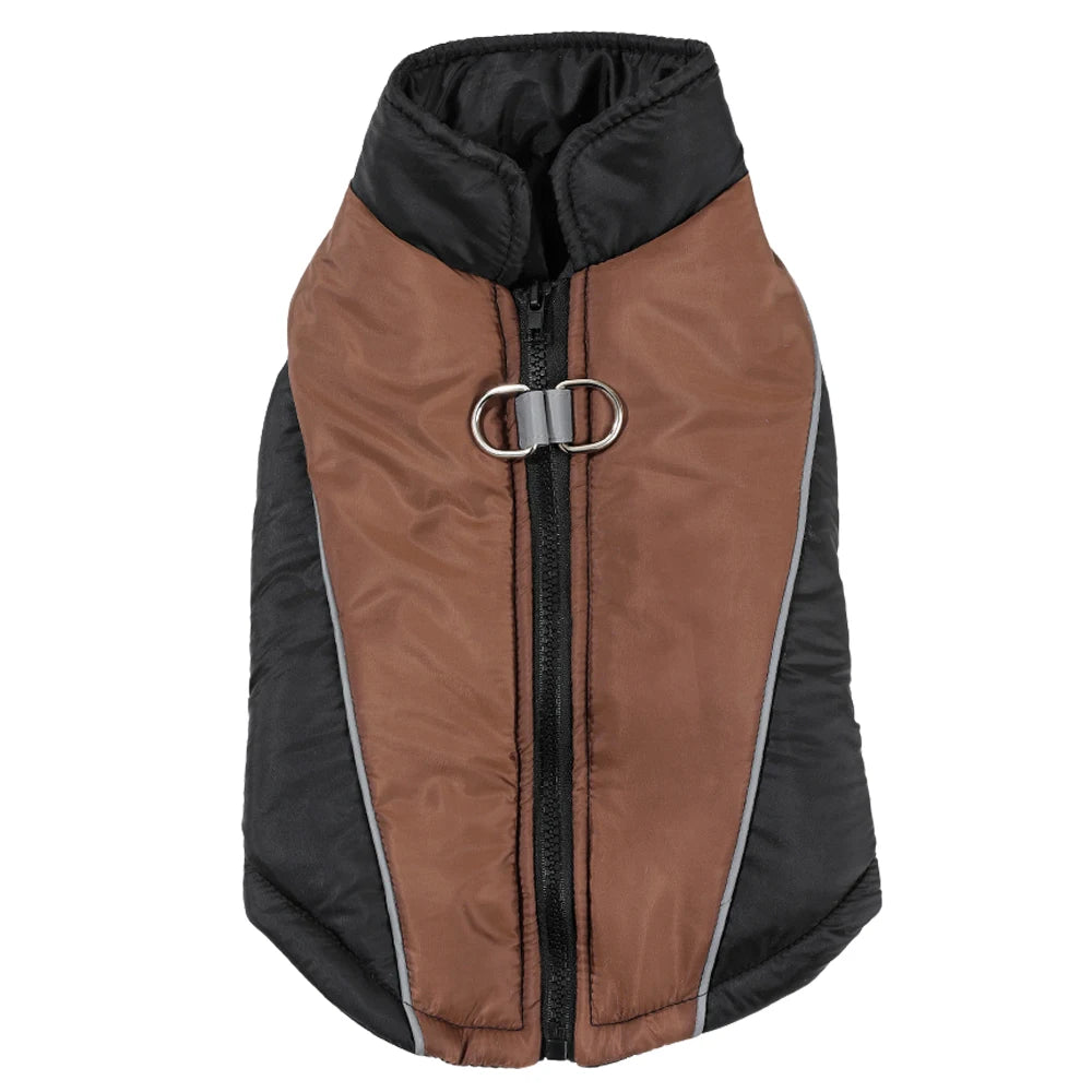Winter Dog Clothes Reflective Waterproof Pet Jacket Vest For Small Medium Dogs Cat Chihuahua Pug Coat With D-ring Pug Outfits
