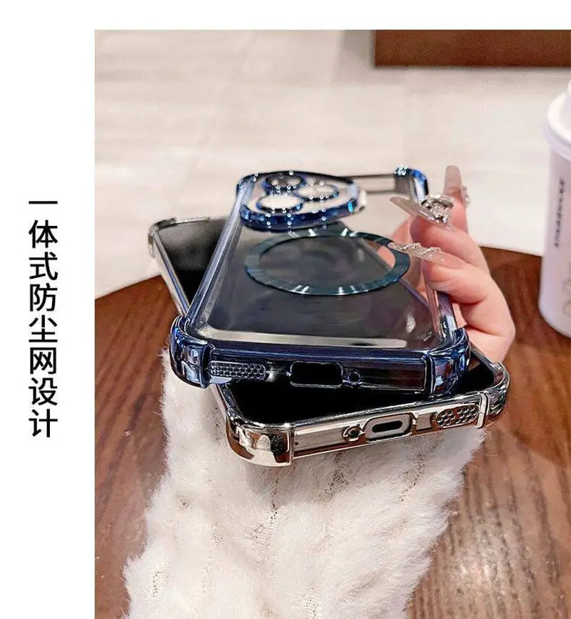 For POCO X8 Pro/X8 Pro Max Case Four-Corner Anti-Drop TPU CD Pattern Magnetic Ring Cover For Xiaomi Poco X8Pro Max Couple Funda