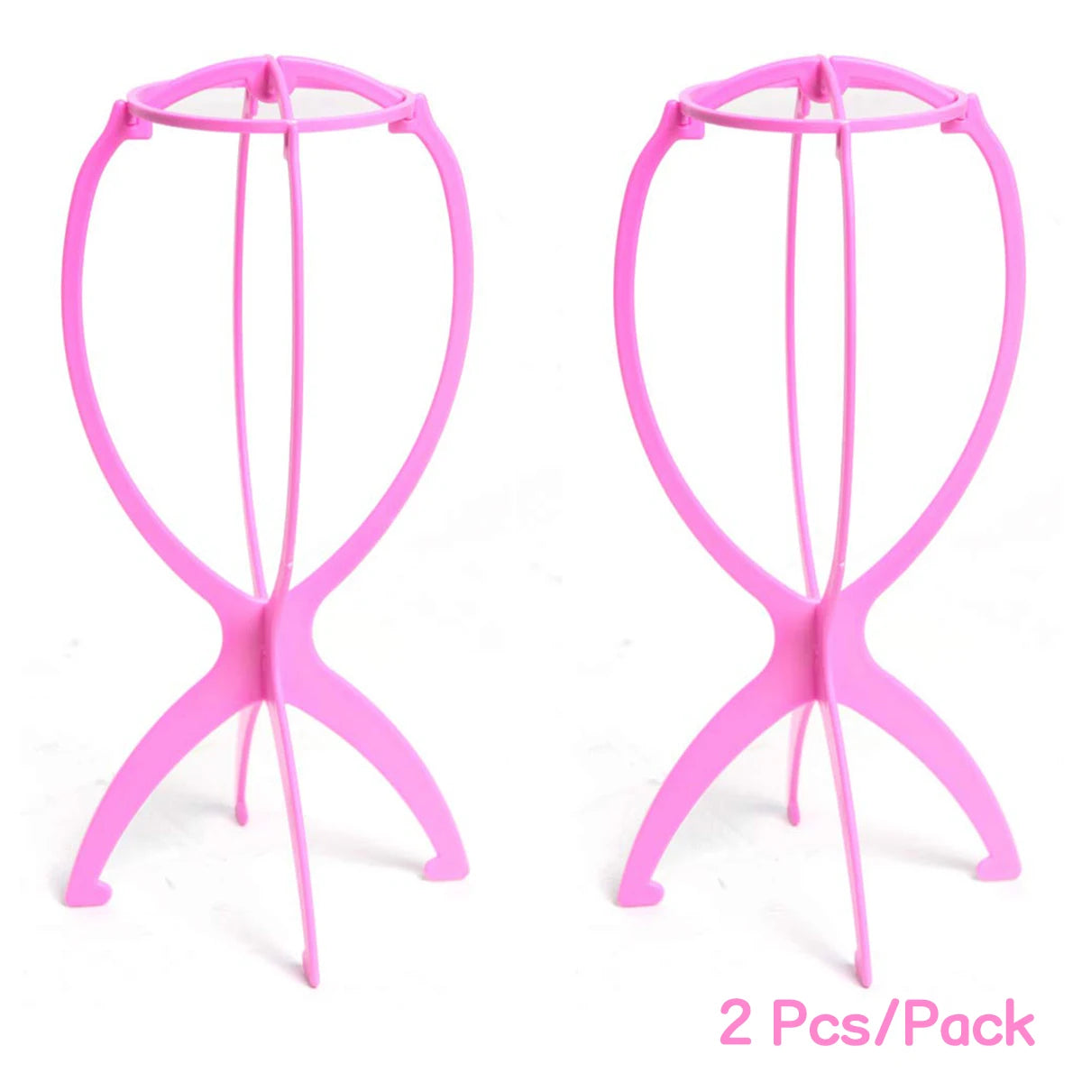 2PCS Wig Stand Collapsible Wig Holder Durable Wig Display 13.8 Inch Tool Travel Wig Stand for All Wigs