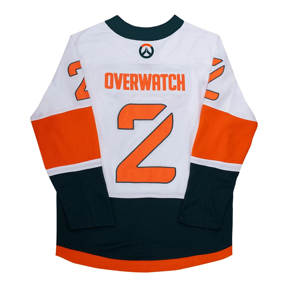 Overwatch 2 Hockey Jersey Long Sleeve V-neck Loose Unisex Tees Casual Unisex Streetwear Hot Game Design 3D Printing T Shirt Mens