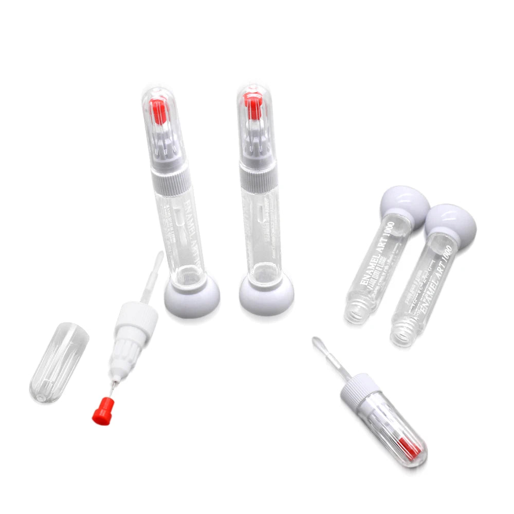 Kimcci Dotted Pen+Drawing Pen Nail Art Tools 2 IN 1 100pcs/lot  Needle Brush Dual-use Empty Bottle
