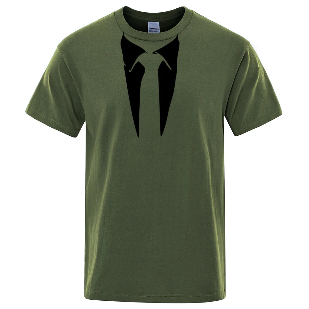 2024 New Summer Men T-shirt Homme Tees Retro Tie Funny T Shirt Man Streetwear Cotten Short Sleeve Top Tees Casual T-Shirts