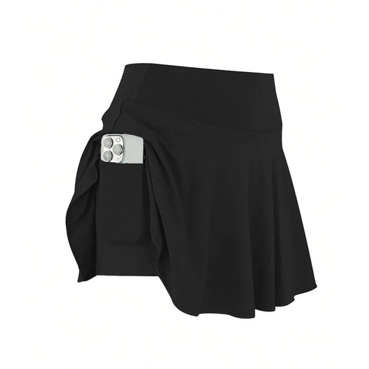 Summer Women Sprints Tennis Skirts Quick Drying Running Workout Fitness Short Skirt High Waisted Athletic Golf Mini Skirt 2 In 1