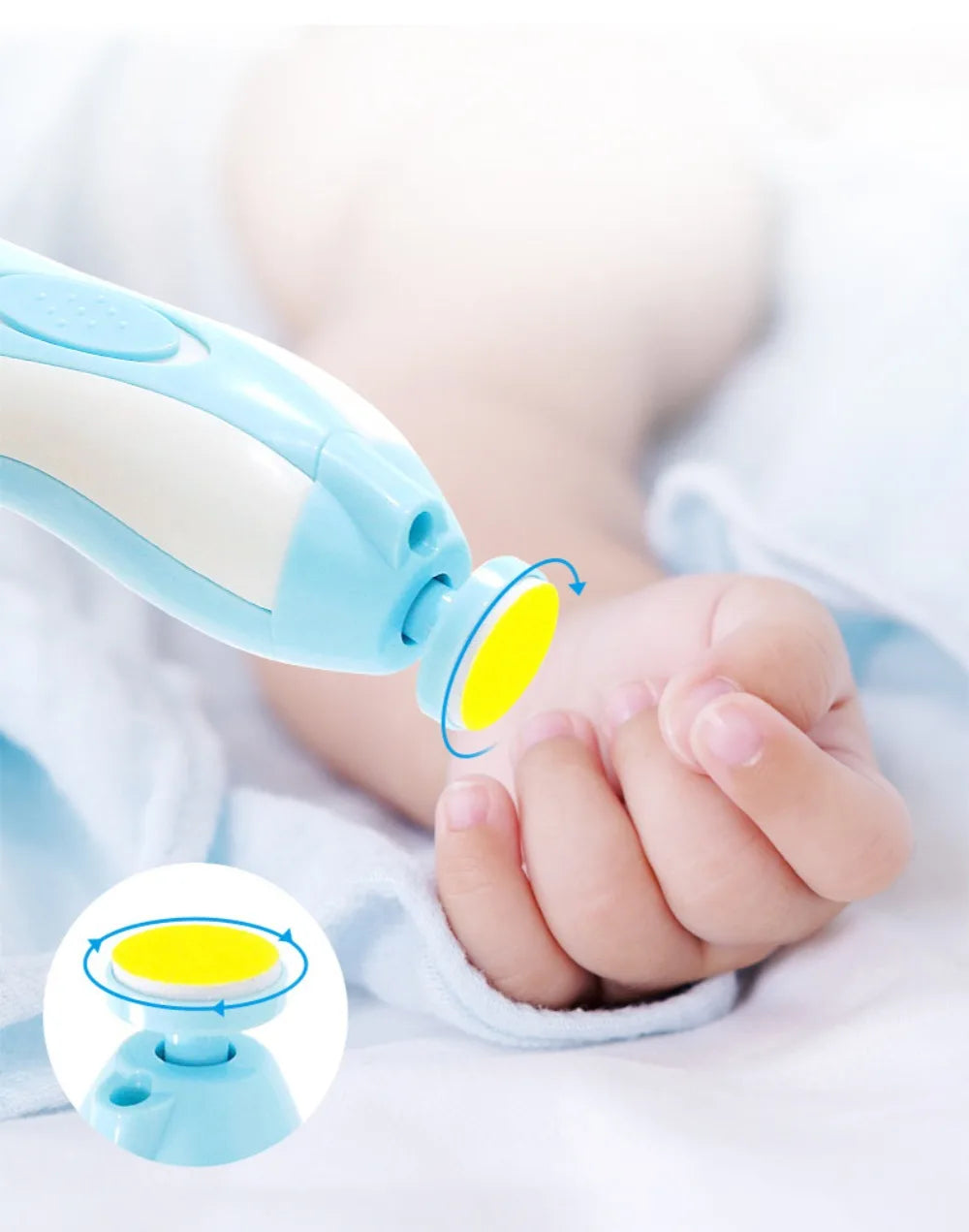Multifunctional Electric Baby Nail Trimmer with Light Care Nail Baby Nail Clipper Manicure with Storage Box Baby Nail Grinder