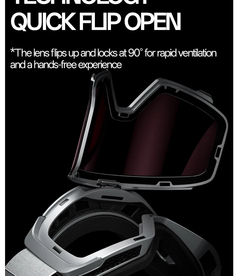 Kapvoe 2026 Skiing Eyewear Flip Ski Goggles Photochromic Snow Goggles Men Snowboard Mask Protection Glasses Snowmobile Winter