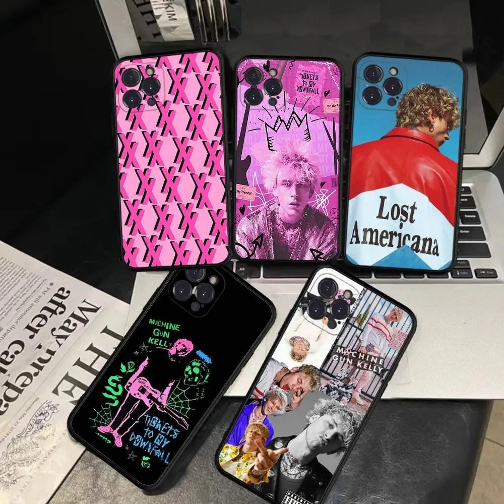 M-Machine Gun K-Kelly MGK Soft Back Phone Cover Case for iPhone 17 16 Pro Max 15 12 11 16e 13 Mini 14 15 Plus