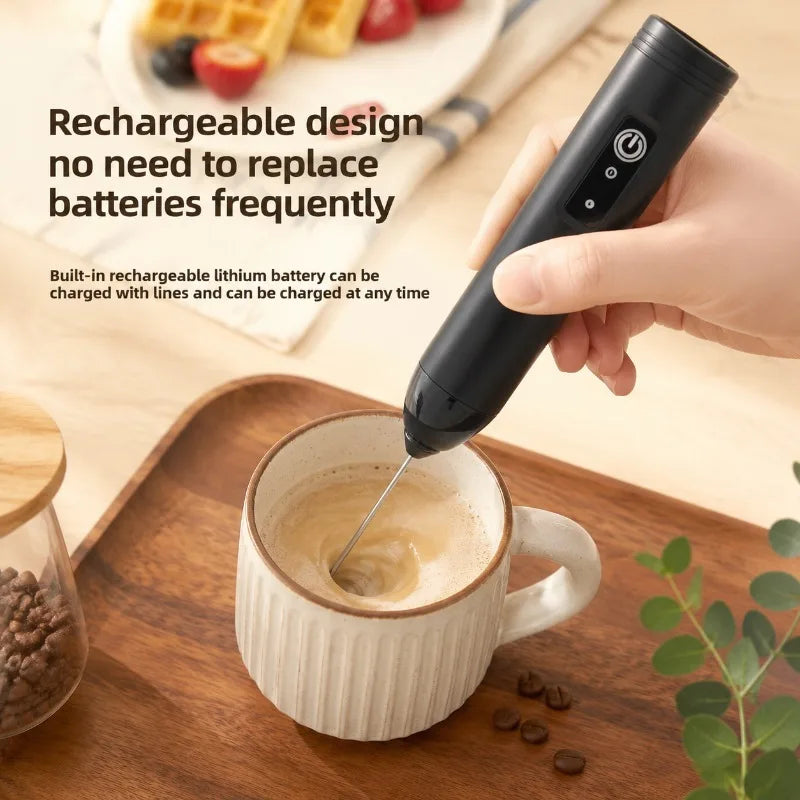 Handheld Electric Milk Frother Mini Coffee Foam Maker Portable Milk Whisk Mixer for Home Latte Cappuccino
