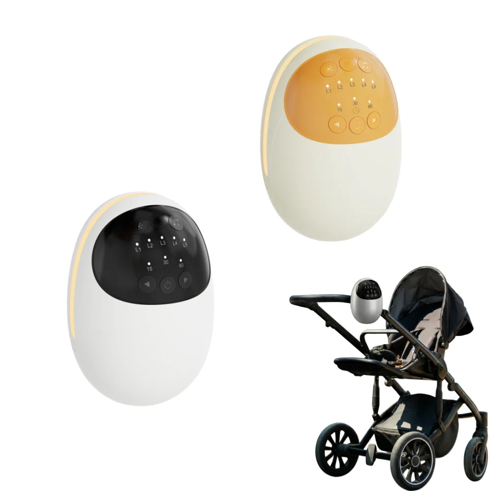 Baby Stroller Rocker Rechargeable 1800mAh Battery With White Noise Soothing Sounds LED Breathing Light 3 Timer Mode