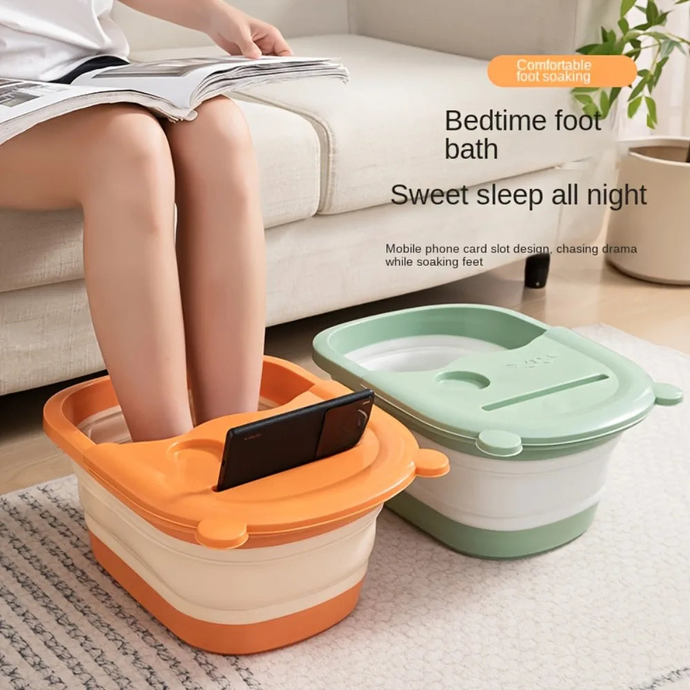 Large Collapsible Foot Soaking Tub Massage Spa Bath Tool for Home Relaxation Comfort