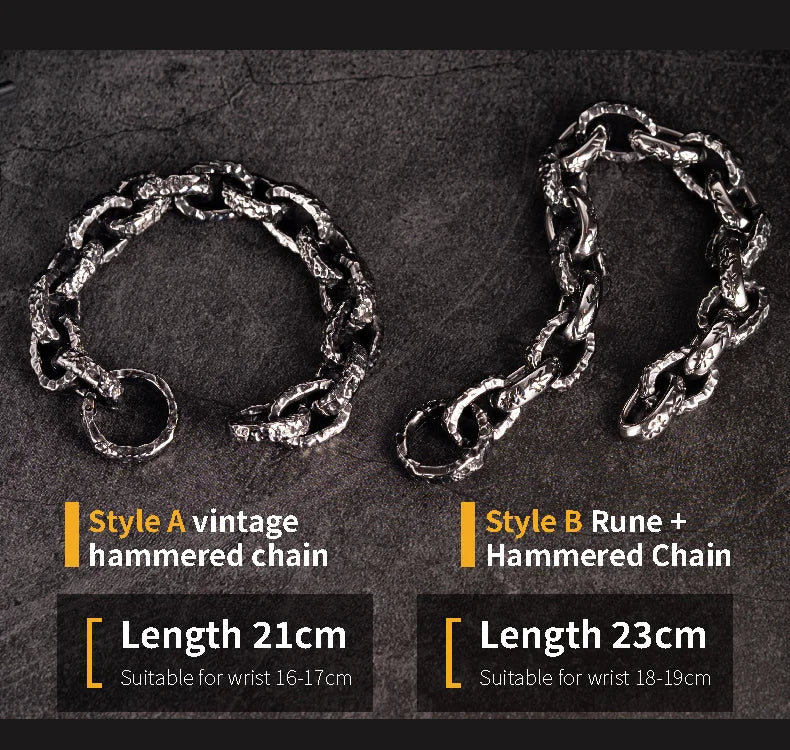 Scars of the North	Valhalla Chain bracelet for men Nordic Runes stainless steel  fashion Jewelry