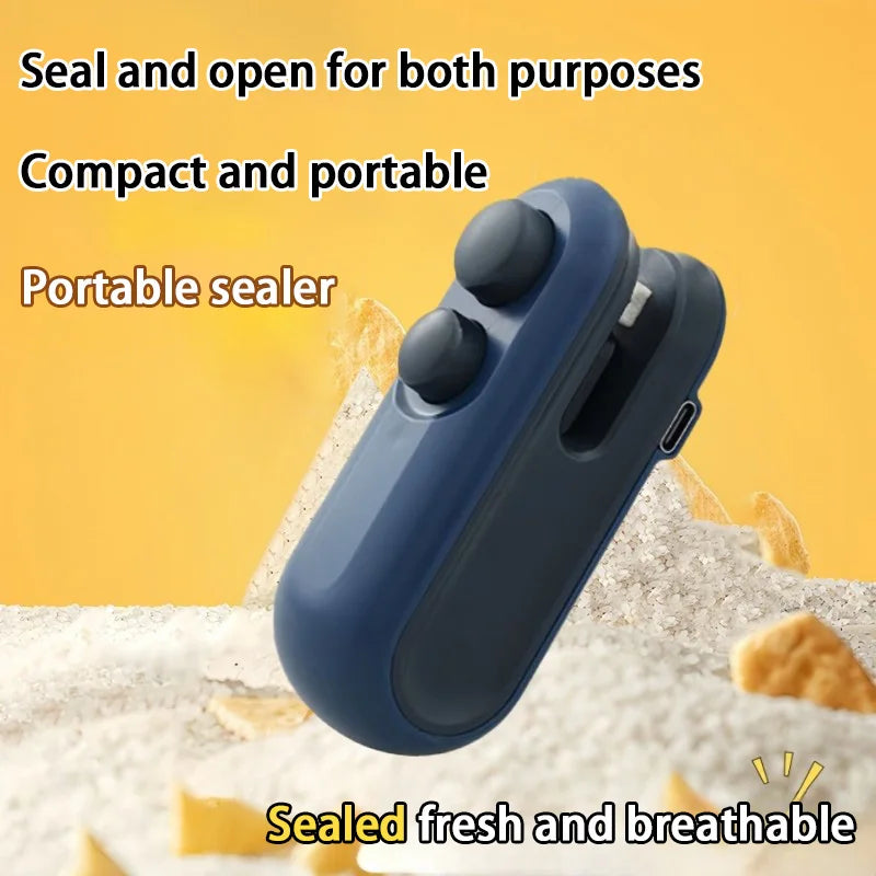 New Mini Bag Sealer Plastic Bag Sealing Machine 2 in 1 Heat Seal Rechargeable With Cutter For Plastic Bags / Snack Bags