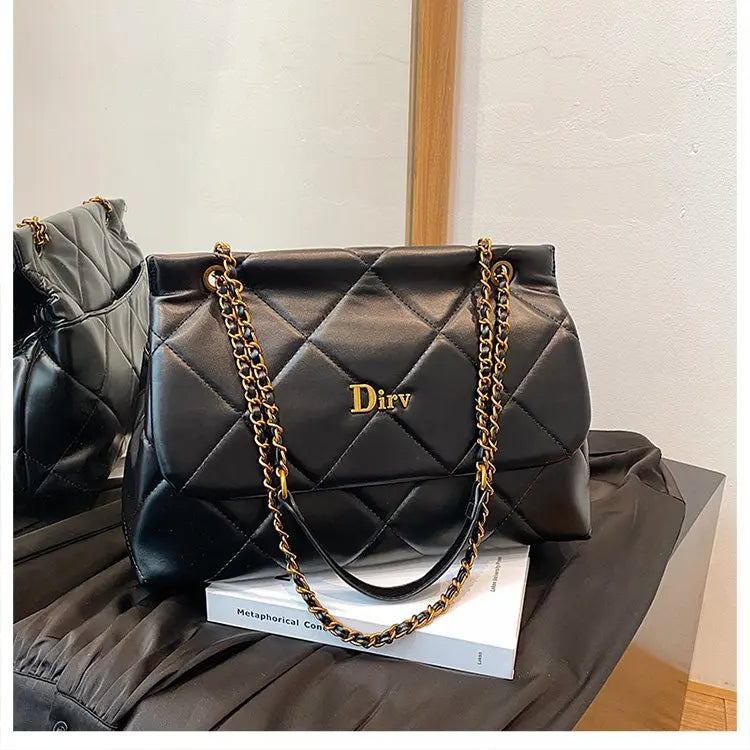 Square Vintage Leather Crossbody Bag Women Handbag Designer Shoulder Tote Purse Classic Diaper Bag