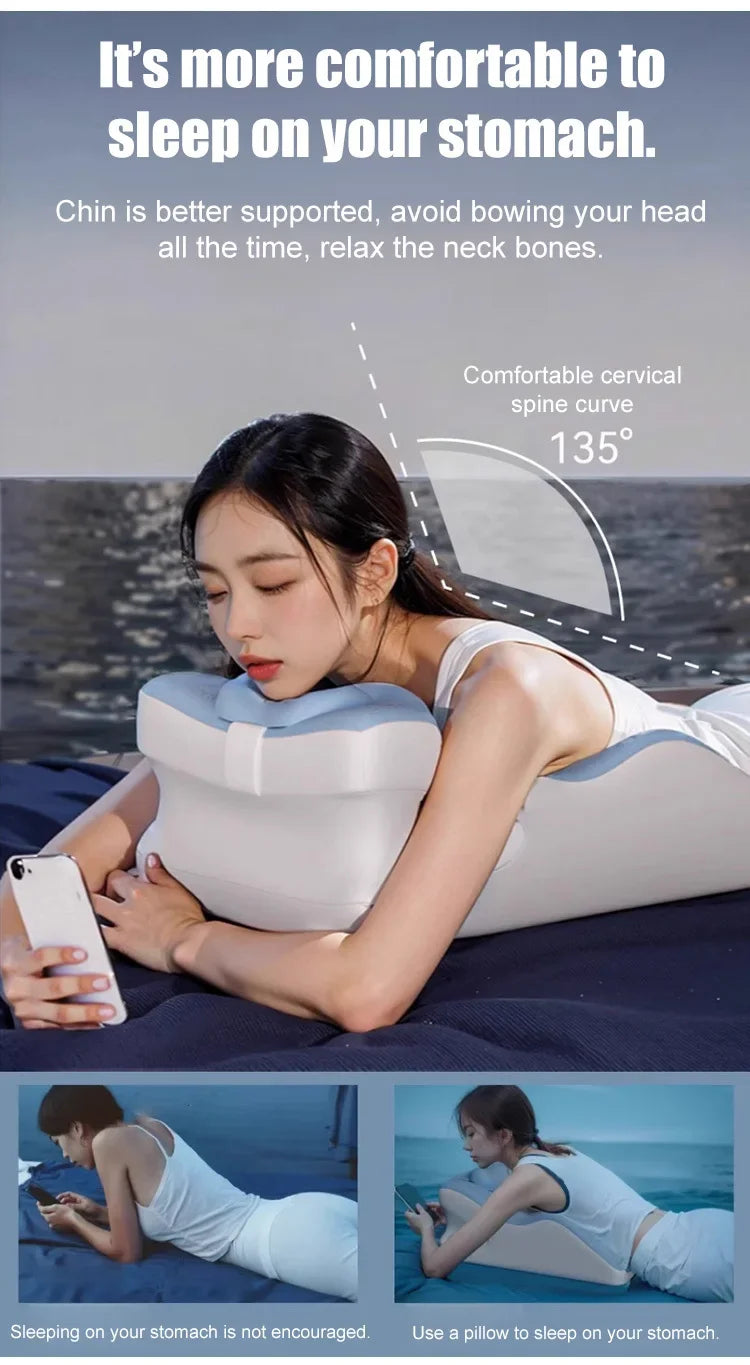 Multifunctional Bed Lounger Pillow for Sleeping, Reading and Phone Use – Ergonomic Support Cushion for Backrest and Neck Comfort