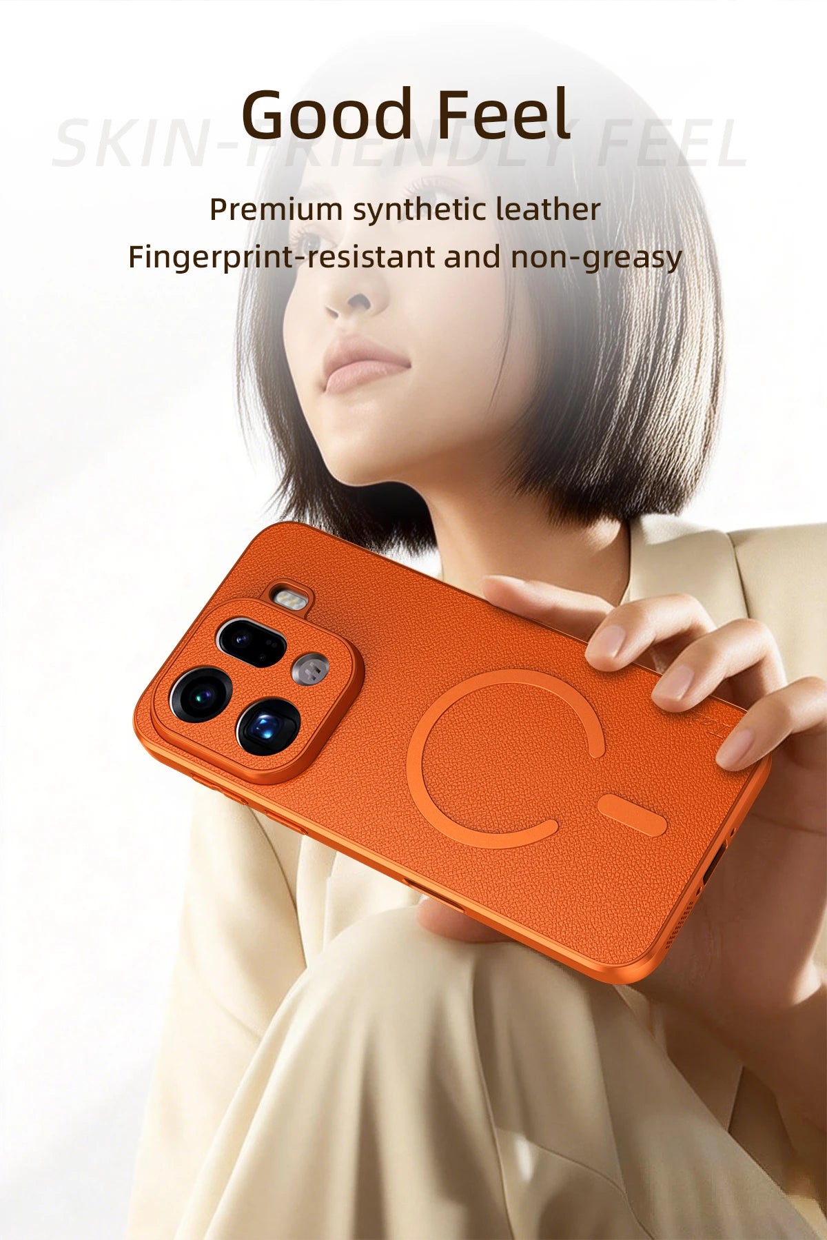 For POCO F8 Ultra Goat Leather TPU Frame Shockproof Case For Redmi K90 Pro Max Built-in Magnetic Strip Lens Protection Shell