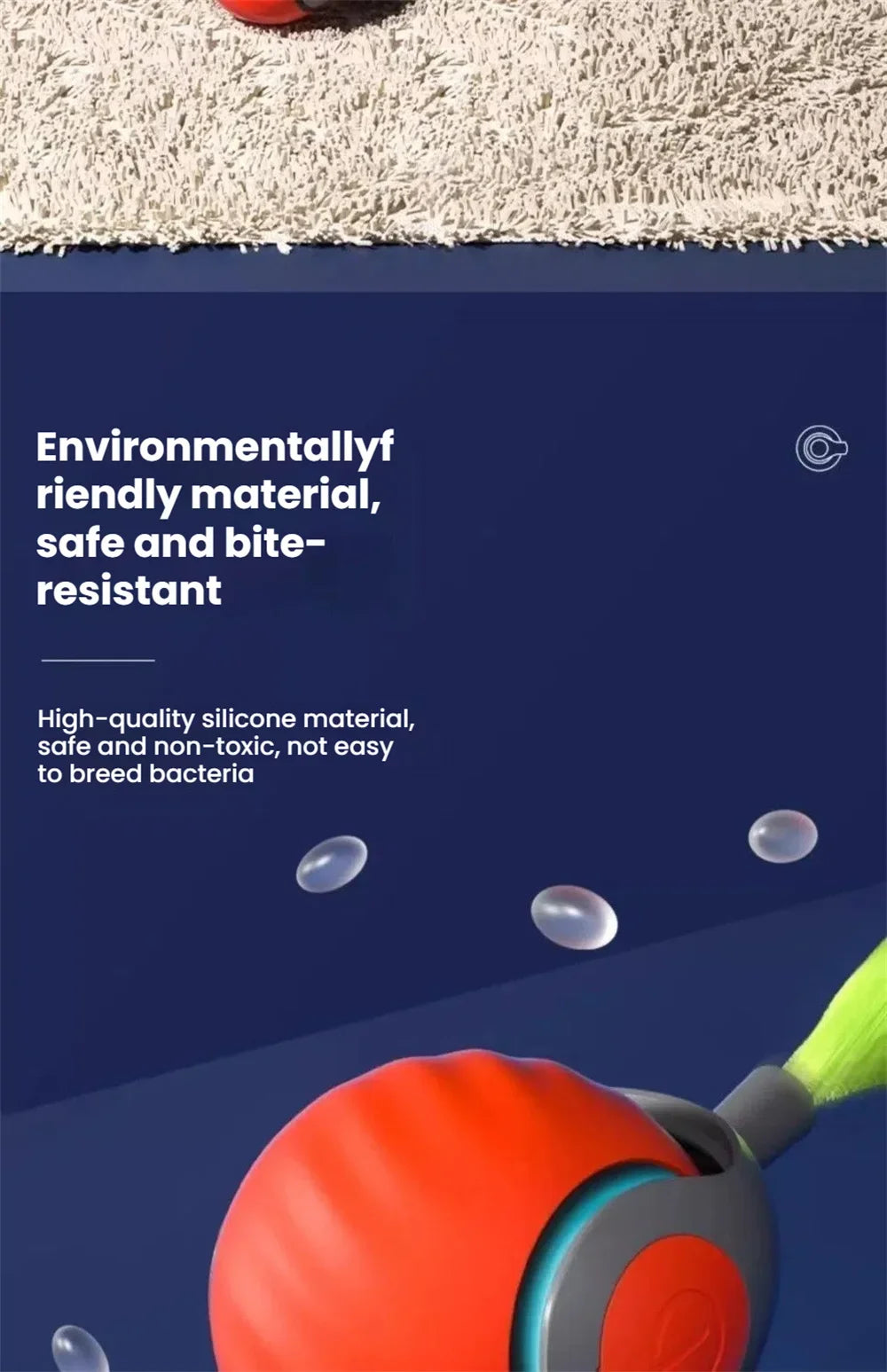 Smart Interactive Speedy Tail 2.0 Cat Toy Automatic Moving Ball Toy for Cats And Dogs Touch Motion Rolling Pet Ball