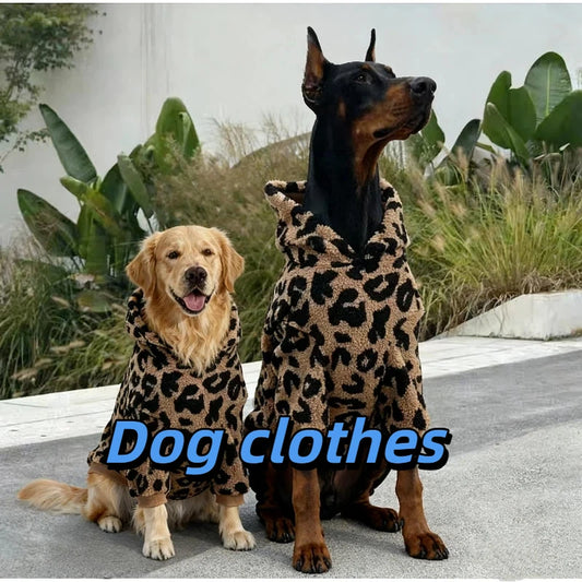 Fashionable Big Medium Dog Clothes Wool Lambing Hooded Sweatshirt Winter Warmth Durbin Dog Sweater Dog Clothes Dog Accessories