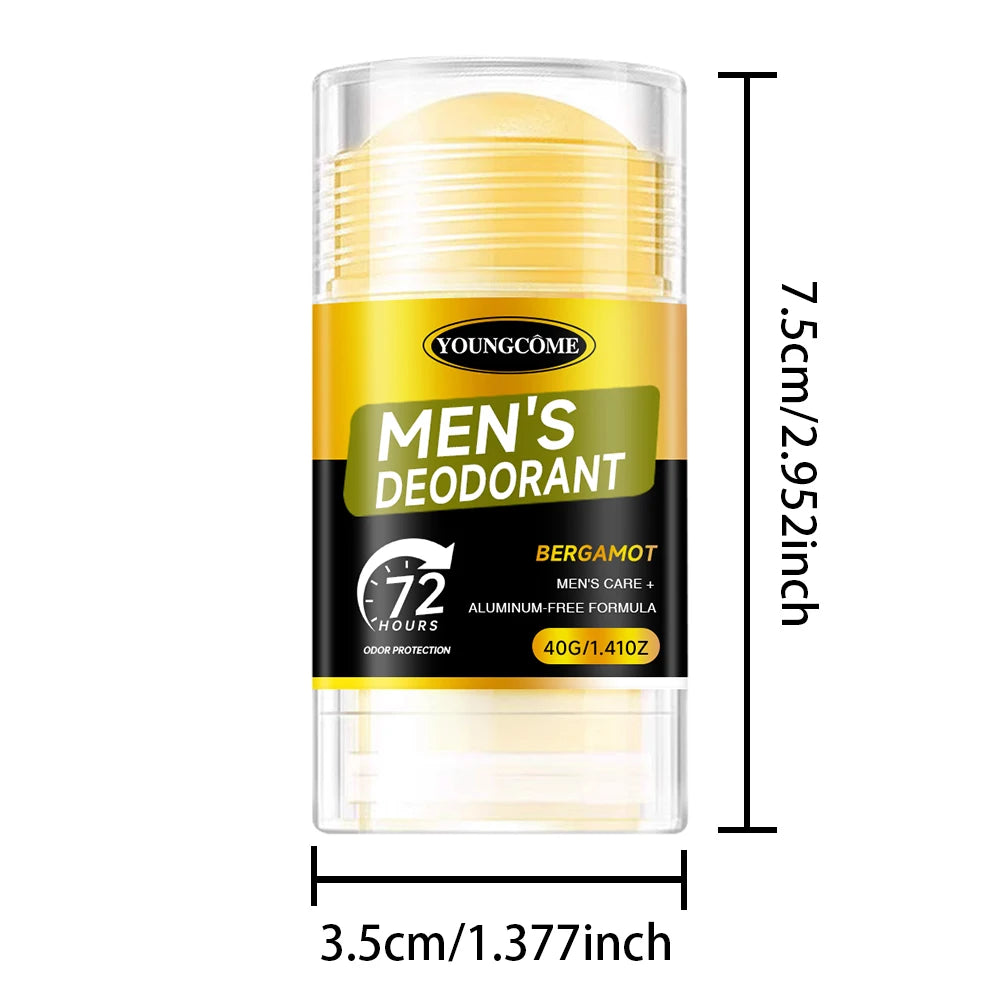 Men Sandalwood Deodorant Stick Anti Sweating Keep Drying Lasting Fragrance Remove Armpit Odor Underarm Refresh Sticks 1/2/4set