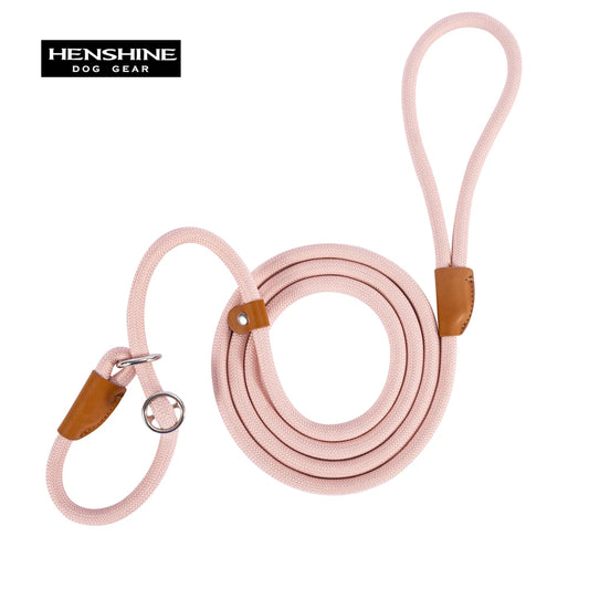 Convenient Durable Nylon Slip Rope Best Dog Leash Collar Adjustable Slide Fastener Loop Medium to Large Scale Leash for Dog Pet