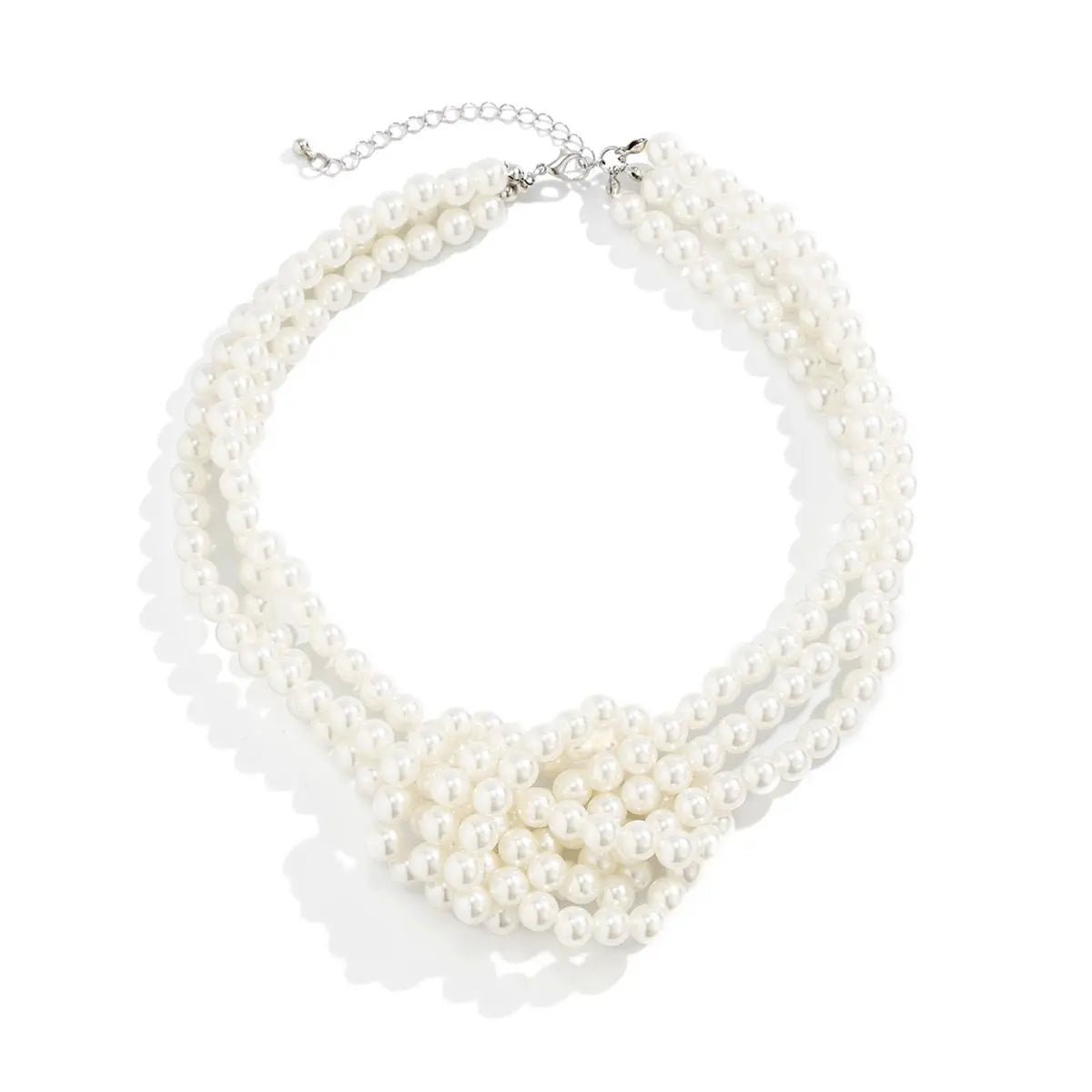 Fashion Black White Imitation Pearl Patchwork Chain Necklace For Women Female Vintage Sexy Multilevel Bead French Choker Jewelry