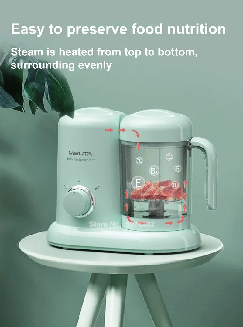 300W Baby Food Cook Mixer Steamer Multifunctional Fruit Vegetable Food Processor Solid Food Machine Electric Meat Grinder 220V