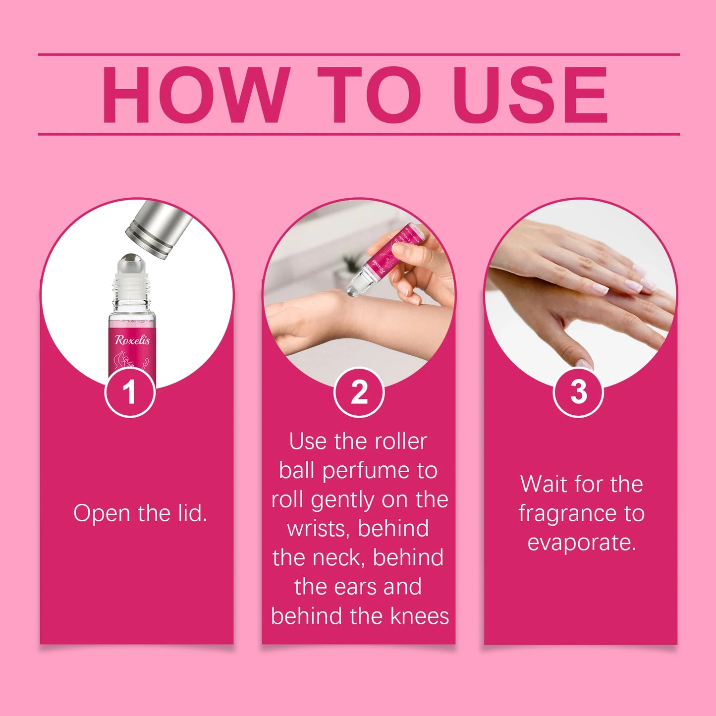 Women Pheromone Roll-On Perfume Long Lasting Cologne Fragrance Flirty Scent Natural Fresh Enchanting Attractive Aroma