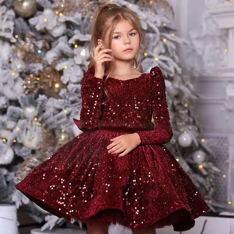 2025 New Summer Baby Dress Lace Big bow Pink Baptism Dresses for Girls 1st Year Birthday Party Wedding Baby Clothing 1-12 Years
