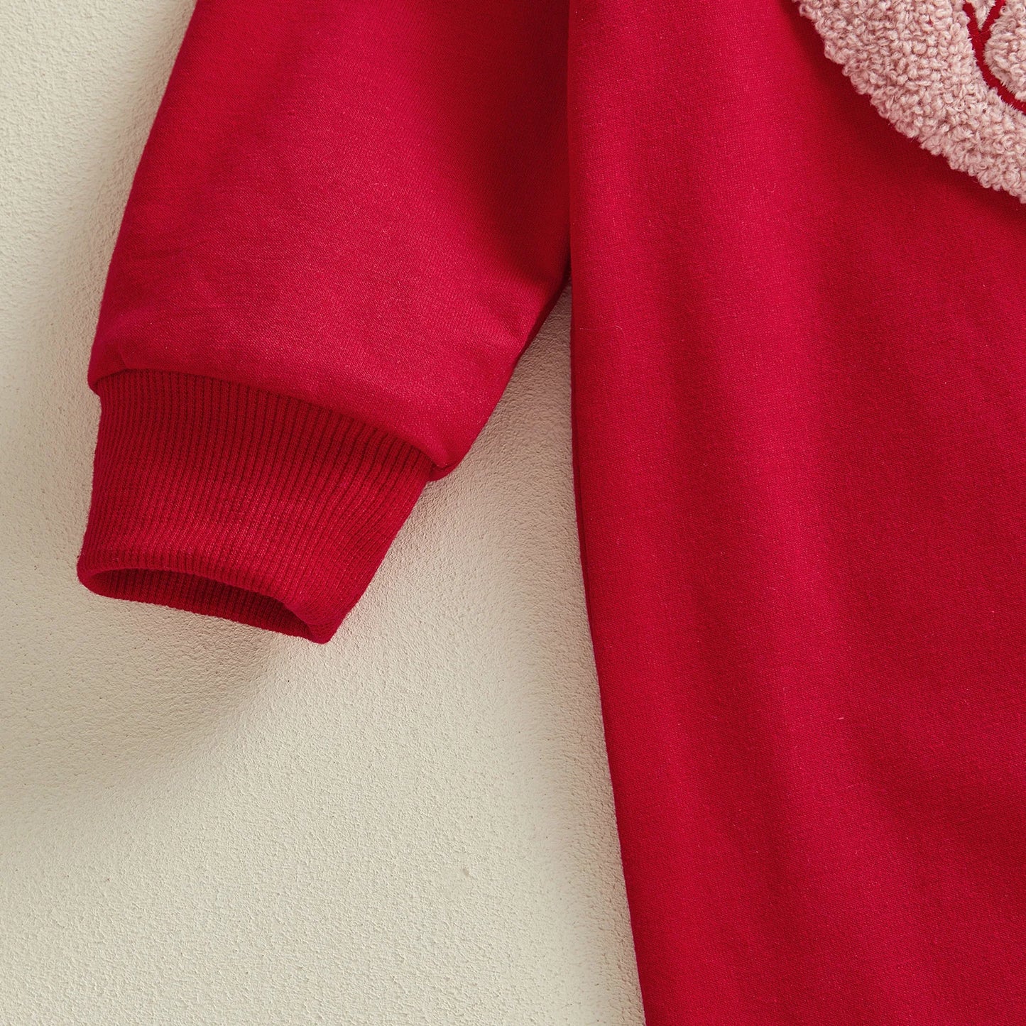Spring Valentine's Day Infant Baby Boys Jumpsuit Casual Long Sleeve Heart Embroidery Romper Outfit Clothes