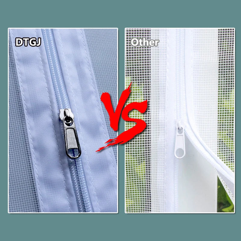Window Mosquito Net Screen Mesh with Zipper Customized size white  Invisible Fiberglass Mesh Summer Prevent Mosquitoes Flies