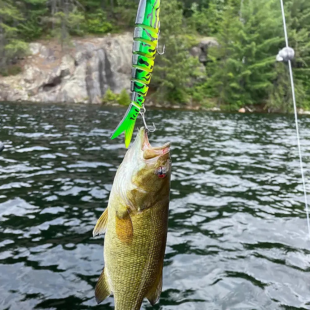 Fishing Lure Multi-Joint Fish Fishing Kit Slow Sinking Realistic Hard Lure Swimbait Freshwater and Saltwater for Bass Trout Lure