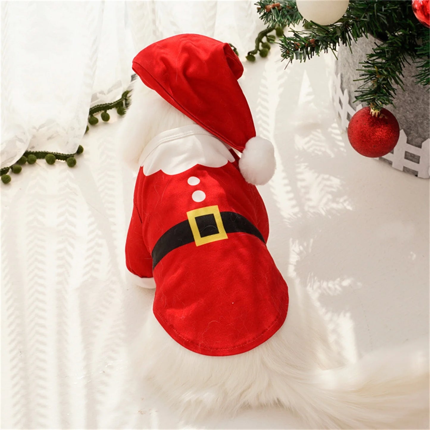 Puppy Style Christmas Sweatshirt Winter Dog Warming Soft Comfortable Pullover Sweatshirt Puppy Festival Lovely Costume Shirt