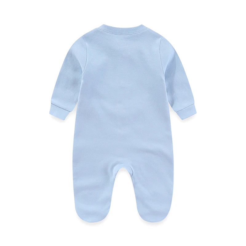 Kiddiezoom 7 Colors Solid Unisex Newborn Baby Girl Clothes Rompers+Burp Cloth+Bib+Hats+Gloves 100%cotton Soft Baby Clothing Sets